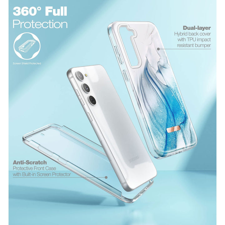 Suritch Rose Marble Rugged Case for Galaxy S23 Plus - DOKUTRONIX