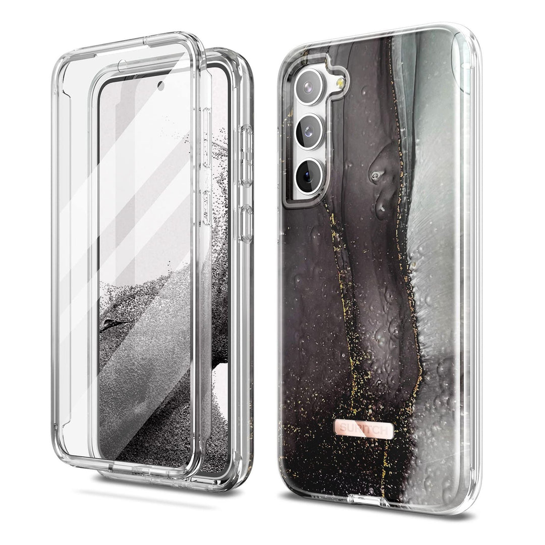 Suritch Rose Marble Rugged Case for Galaxy S23 Plus - DOKUTRONIX