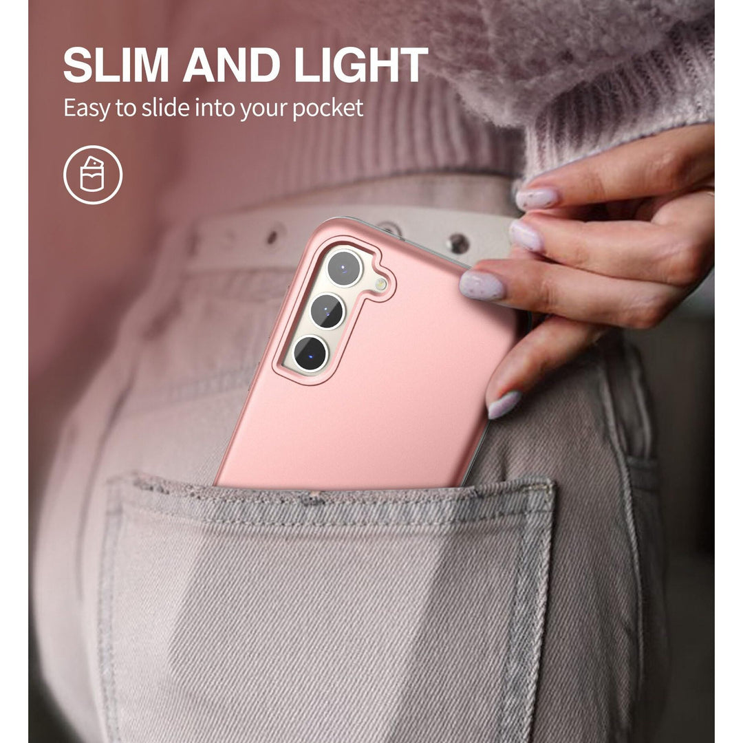 Suritch Rose Marble Rugged Case for Galaxy S23 Plus - DOKUTRONIX