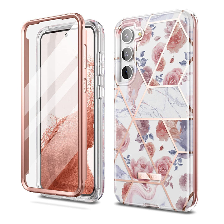 Suritch Rose Marble Rugged Case for Galaxy S23 Plus - DOKUTRONIX