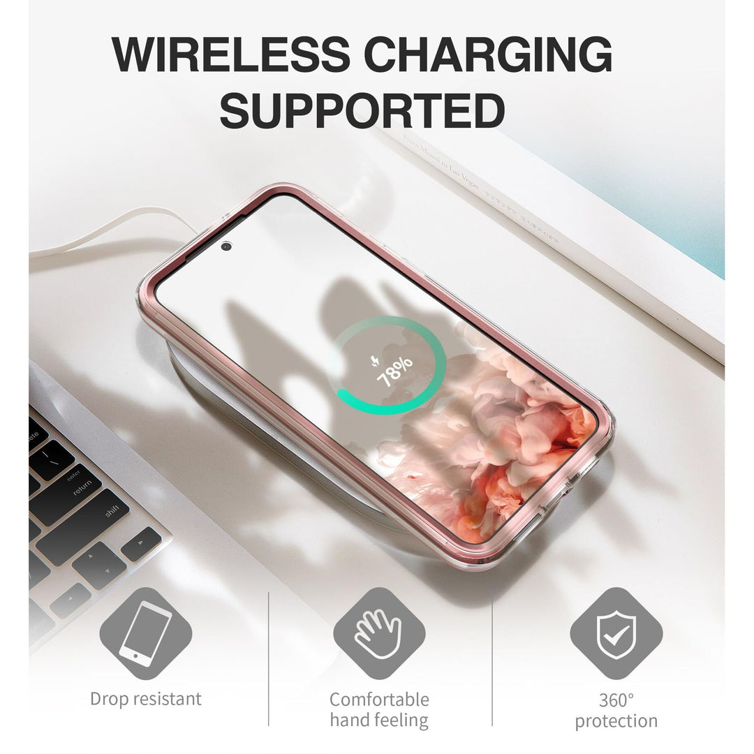 Suritch Rose Marble Rugged Case for Galaxy S23 Plus - DOKUTRONIX