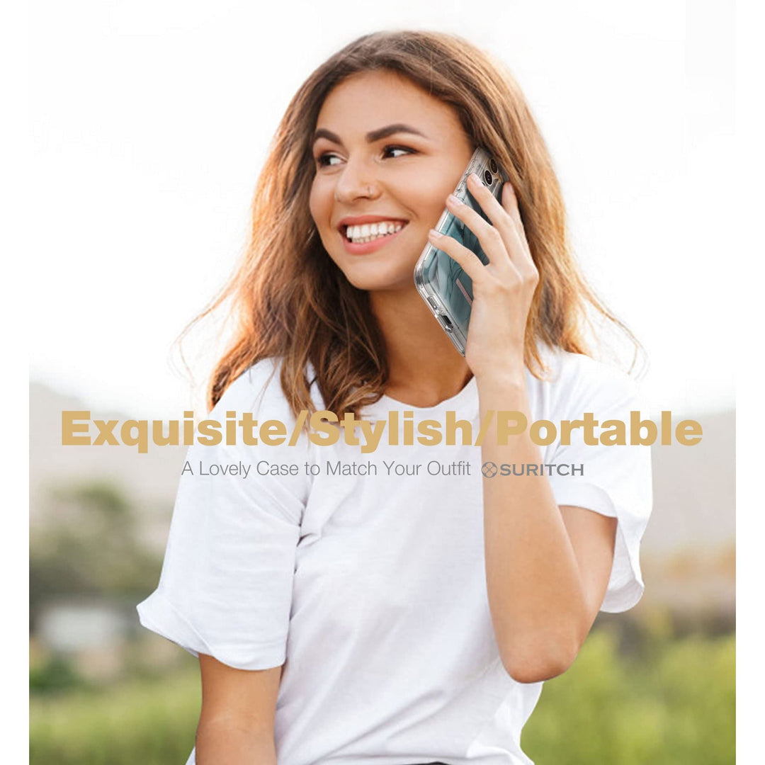 Suritch Rose Marble Rugged Case for Galaxy S23 Plus - DOKUTRONIX