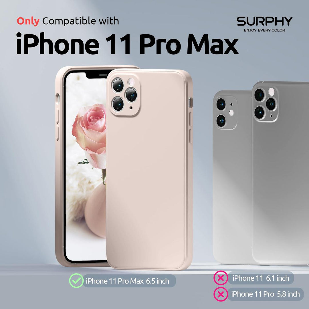SURPHY Slim Pink iPhone 11 Pro Max Case with Camera Guard - DOKUTRONIX