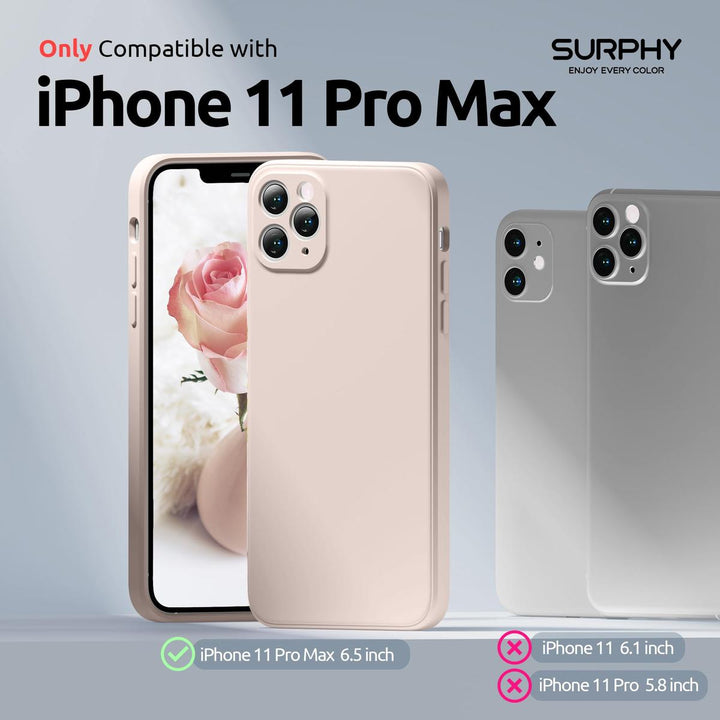 SURPHY Slim Pink iPhone 11 Pro Max Case with Camera Guard - DOKUTRONIX