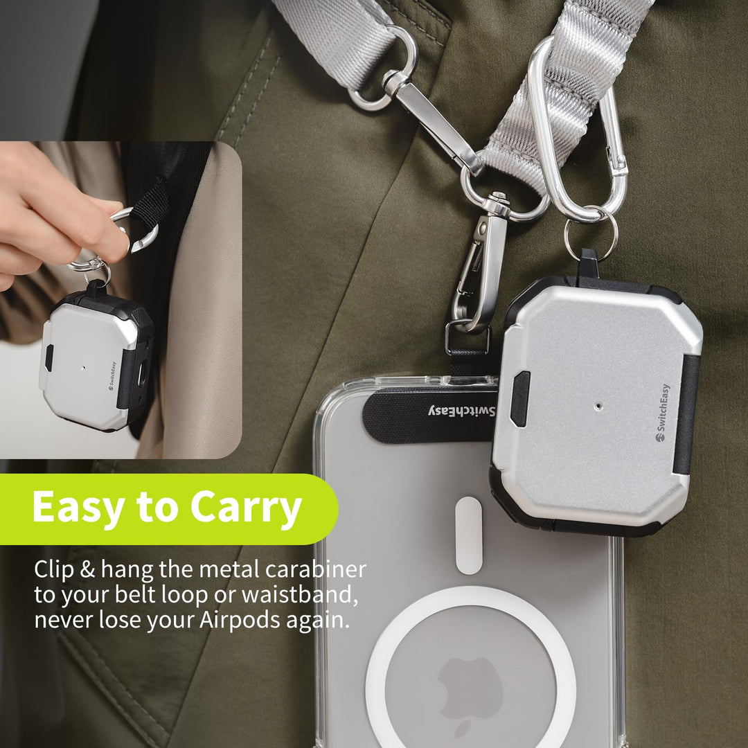 Defender+ AirPods Pro Locking Case - Shockproof Stand - DOKUTRONIX