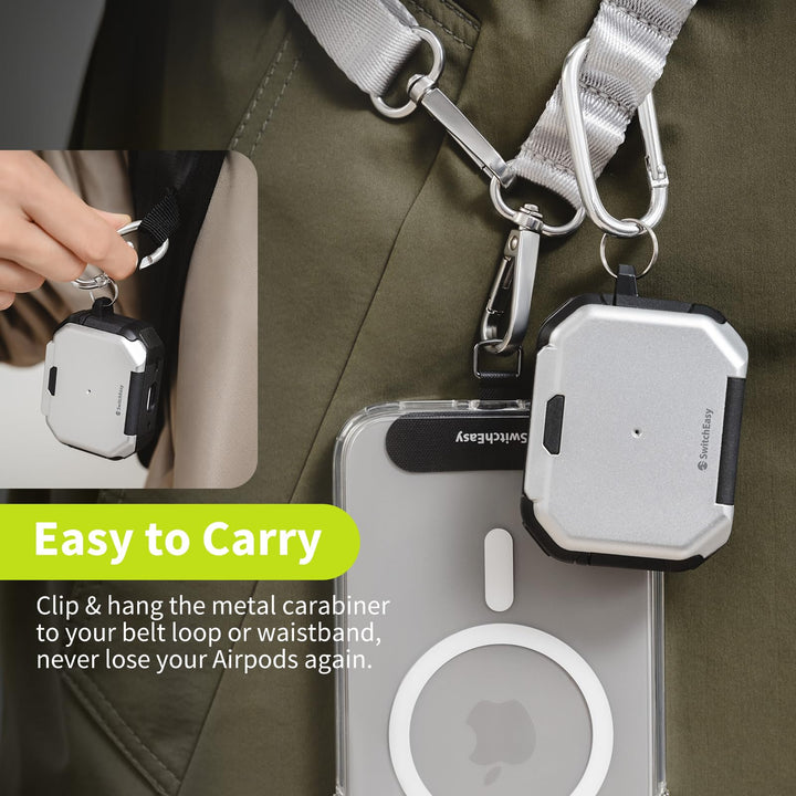 Defender+ AirPods Pro Locking Case - Shockproof Stand - DOKUTRONIX