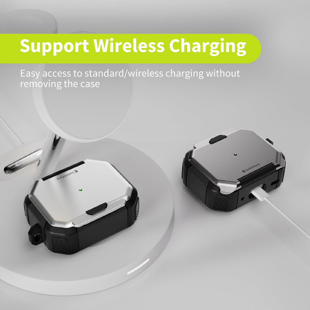 Defender+ AirPods Pro Locking Case - Shockproof Stand - DOKUTRONIX