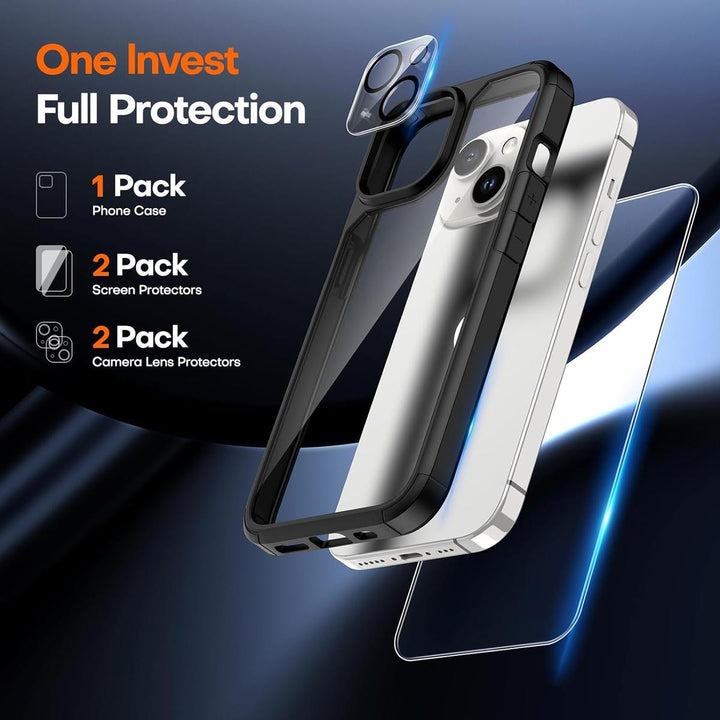 TAURIiPhone 15 Clear Case Bundle: 5-in-1 Protection - DOKUTRONIX