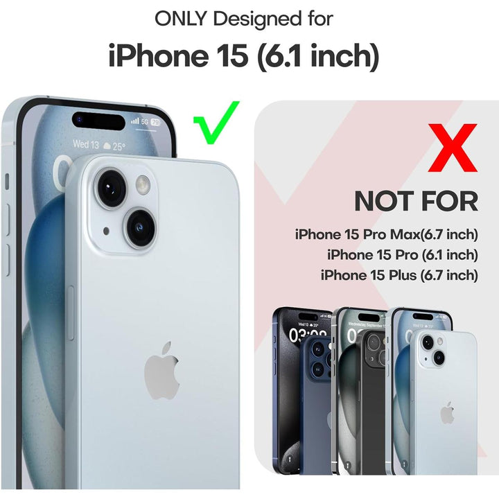 TAURI 5-in-1 Clear Case Bundle for iPhone 15 - DOKUTRONIX