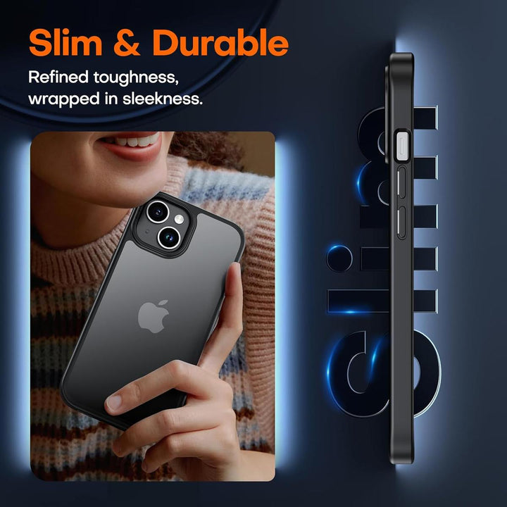 Tauri 5-in-1 Frosted Black Case for iPhone 15 - DOKUTRONIX