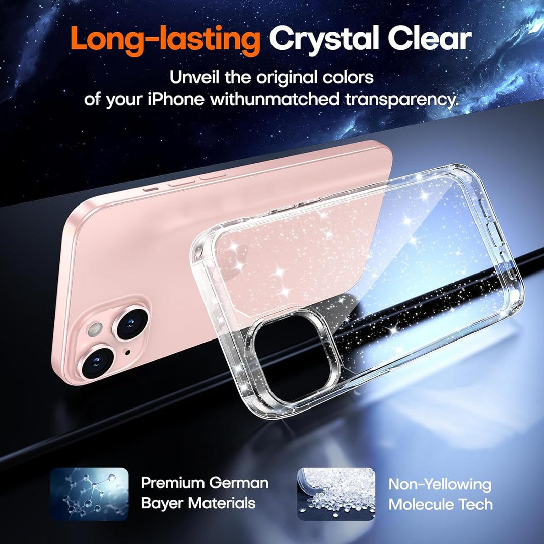 GlitterShield 5-in-1 Case Bundle for iPhone 15 - DOKUTRONIX