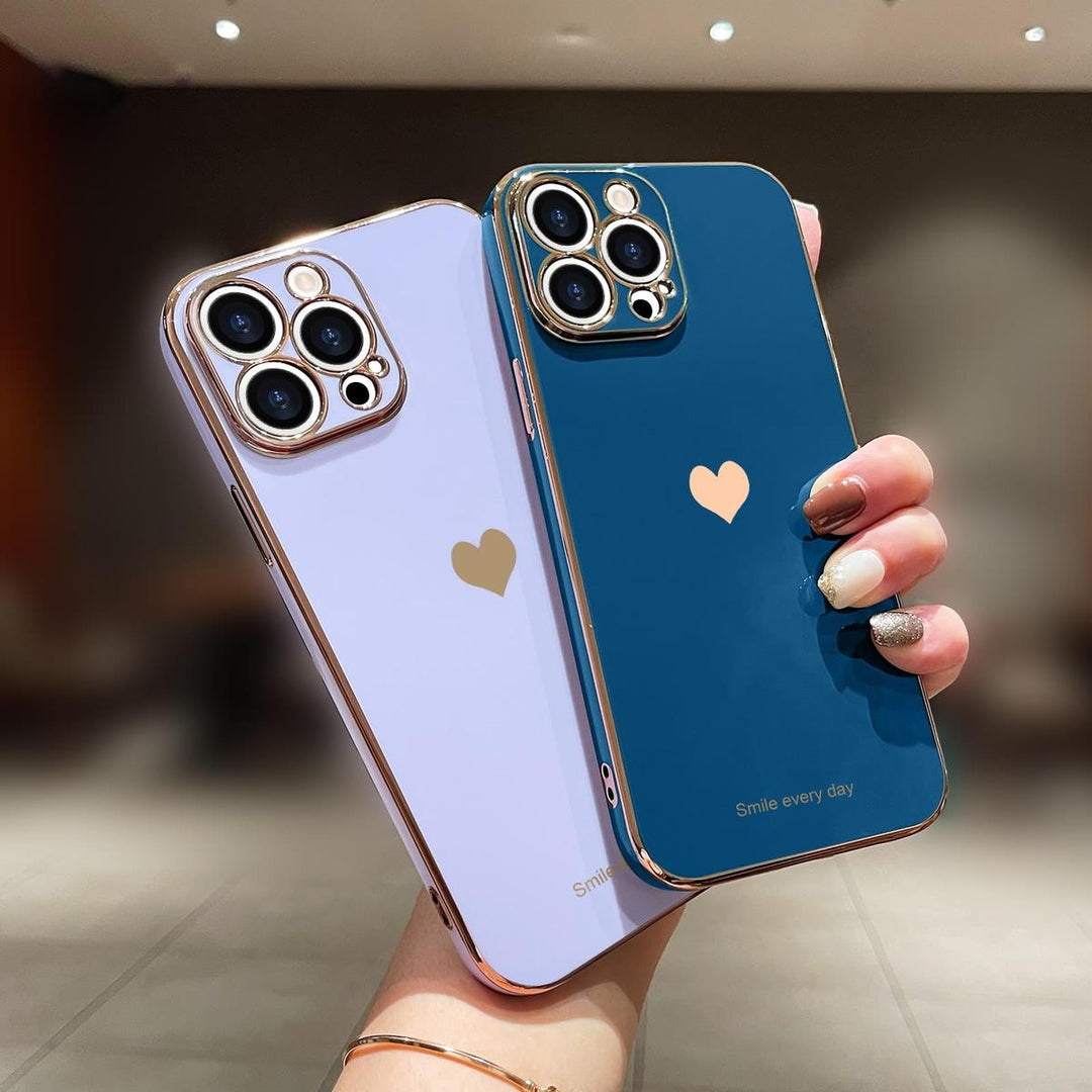 Royal Blue Heart Bling Case for iPhone 13 Pro Max - DOKUTRONIX