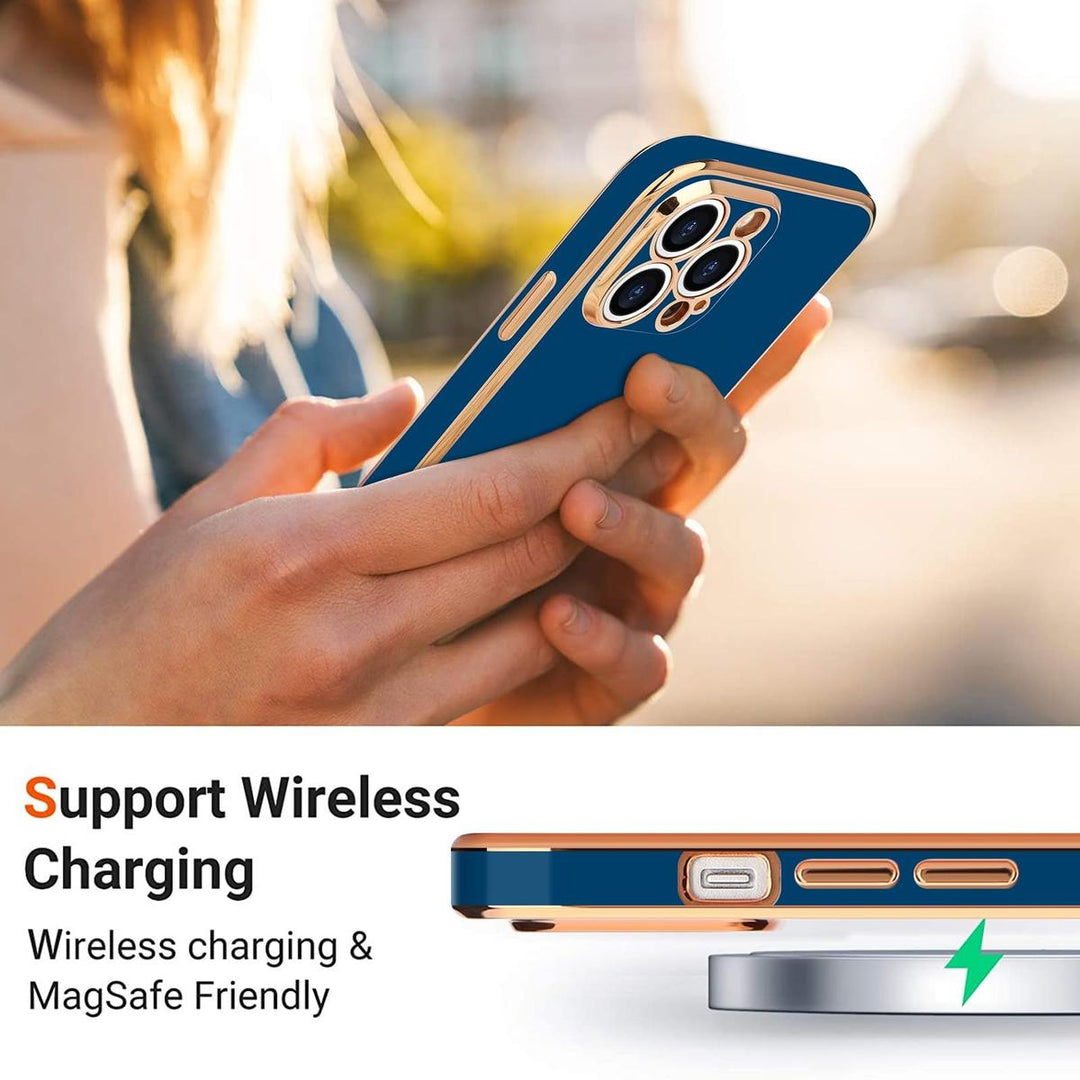 Royal Blue Heart Bling Case for iPhone 13 Pro Max - DOKUTRONIX