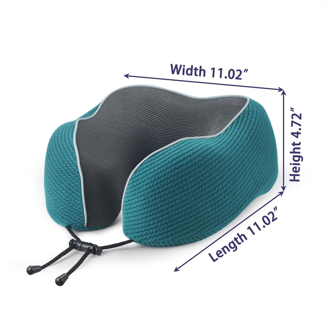 TealDream Travel Neck Pillow - Memory Foam Comfort - DOKUTRONIX