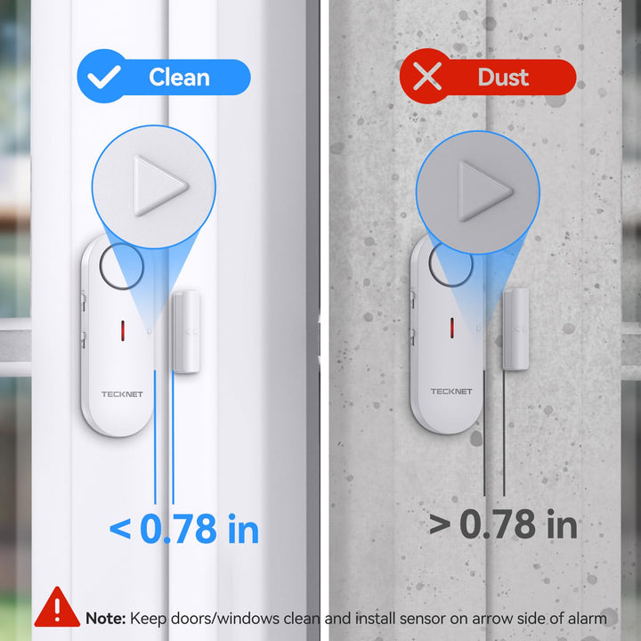 TECKNET Door Alarms for Kids Safety, Window Alarm Pool Alarms Door Alarm for Home Security, 2-in-1 Alarm & Chime, 3-Level Volume Control, Wireless Alarm for House Hotel Cars Sheds Caravans (3 Pack) - DOKUTRONIX