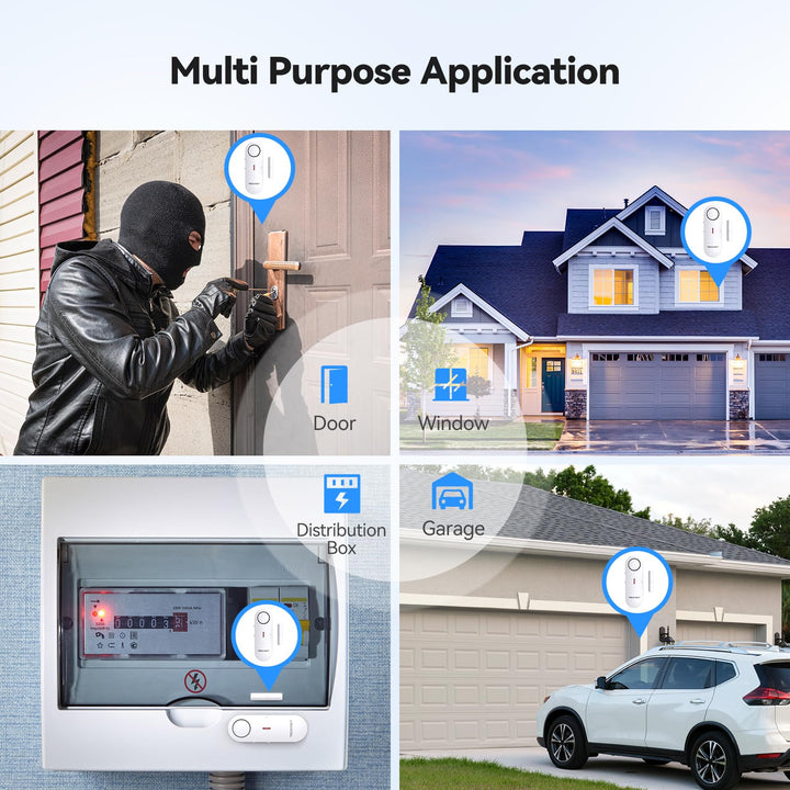 TECKNET Door Alarms for Kids Safety, Window Alarm Pool Alarms Door Alarm for Home Security, 2-in-1 Alarm & Chime, 3-Level Volume Control, Wireless Alarm for House Hotel Cars Sheds Caravans (3 Pack) - DOKUTRONIX