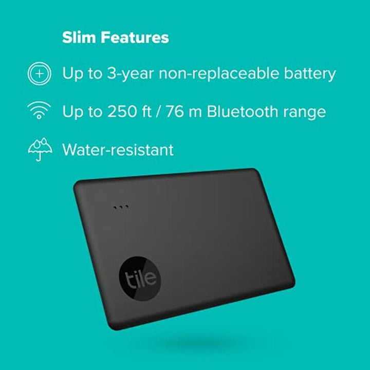 Tile Slim Tracker: Wallet & Item Locator, 250ft Range - DOKUTRONIX