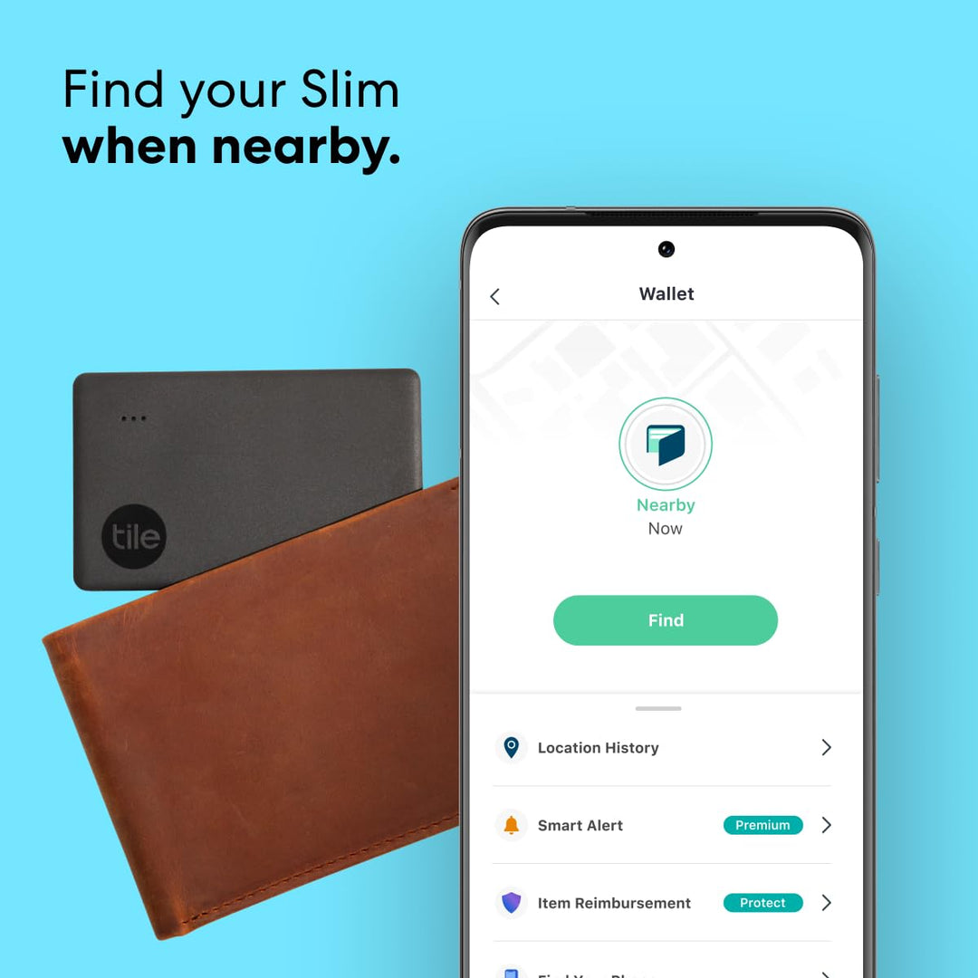 Tile Slim Tracker: Wallet & Item Locator, 250ft Range - DOKUTRONIX