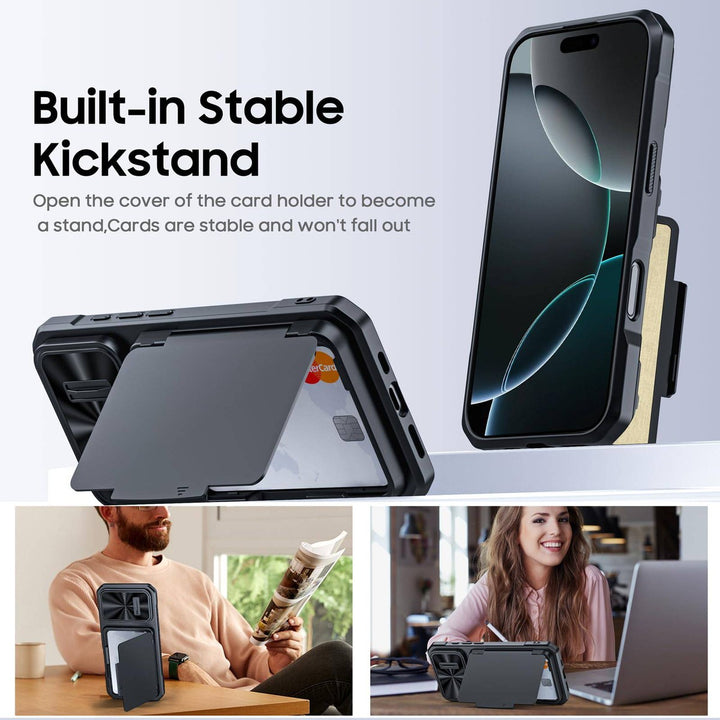 Titanium Shield Wallet for iPhone 16 - DOKUTRONIX