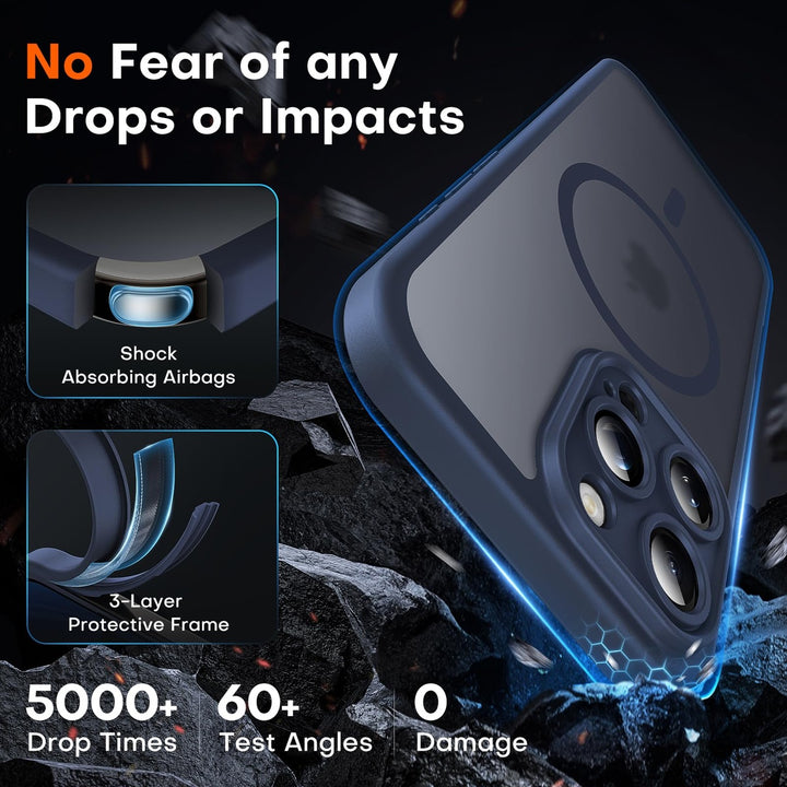 Tocal Pro 3-in-1 MagSafe Case for iPhone 16 Black - DOKUTRONIX