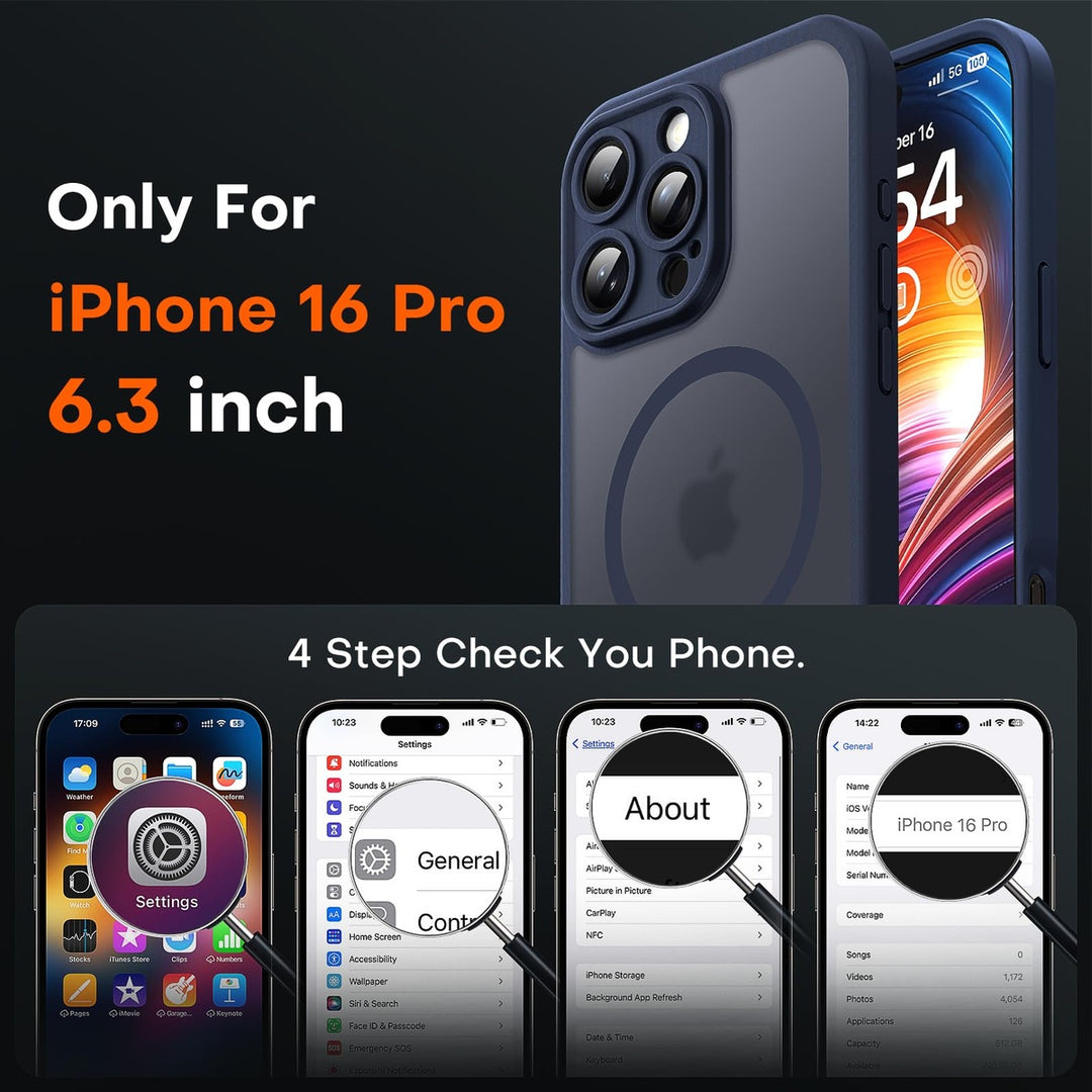 Tocal Pro 3-in-1 MagSafe Case for iPhone 16 Black - DOKUTRONIX