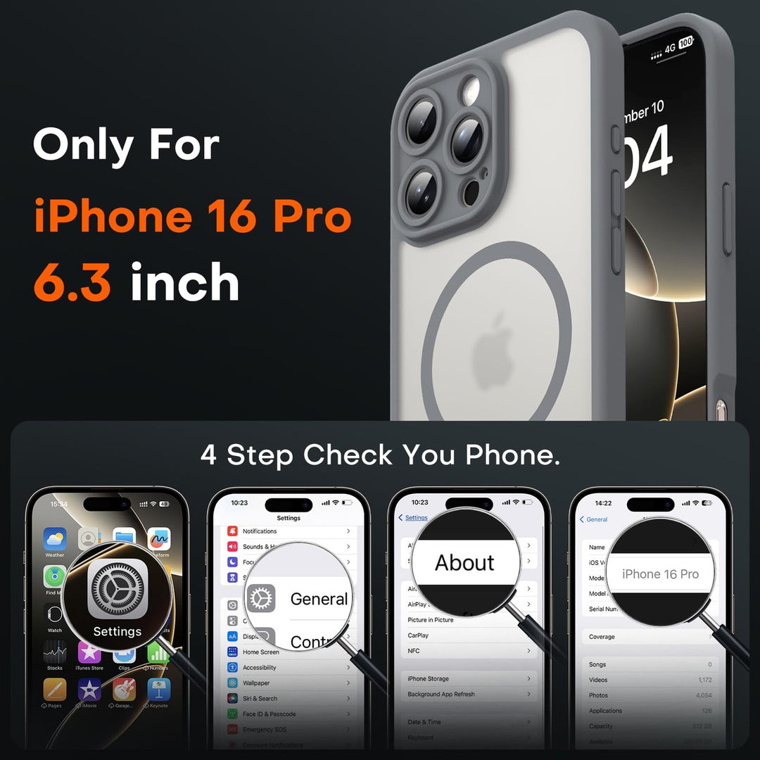 Tocal Pro 3-in-1 MagSafe Case for iPhone 16 Black - DOKUTRONIX