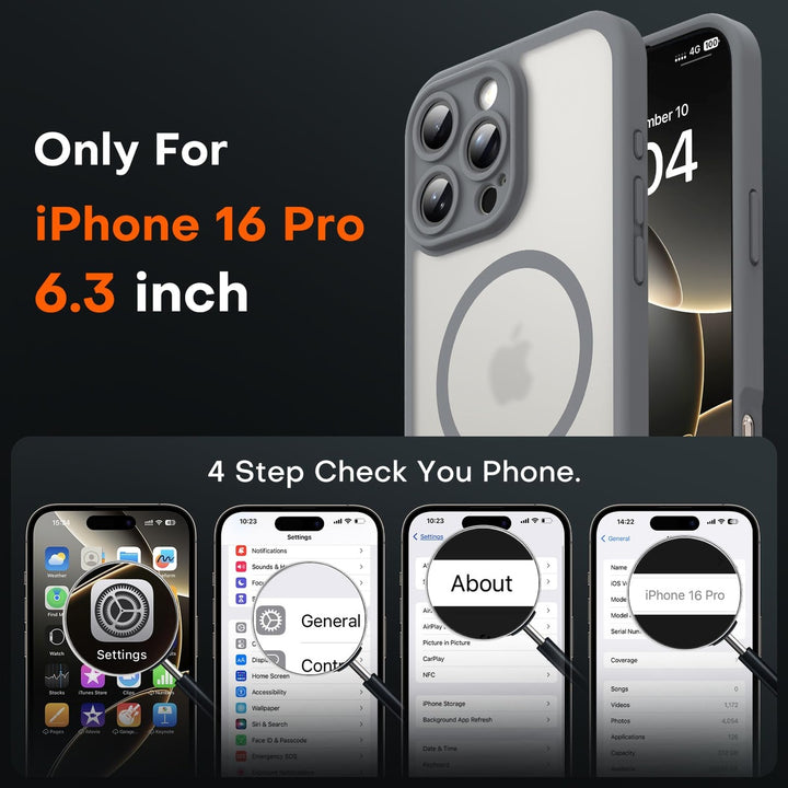 Tocal Pro 3-in-1 MagSafe Case for iPhone 16 Black - DOKUTRONIX