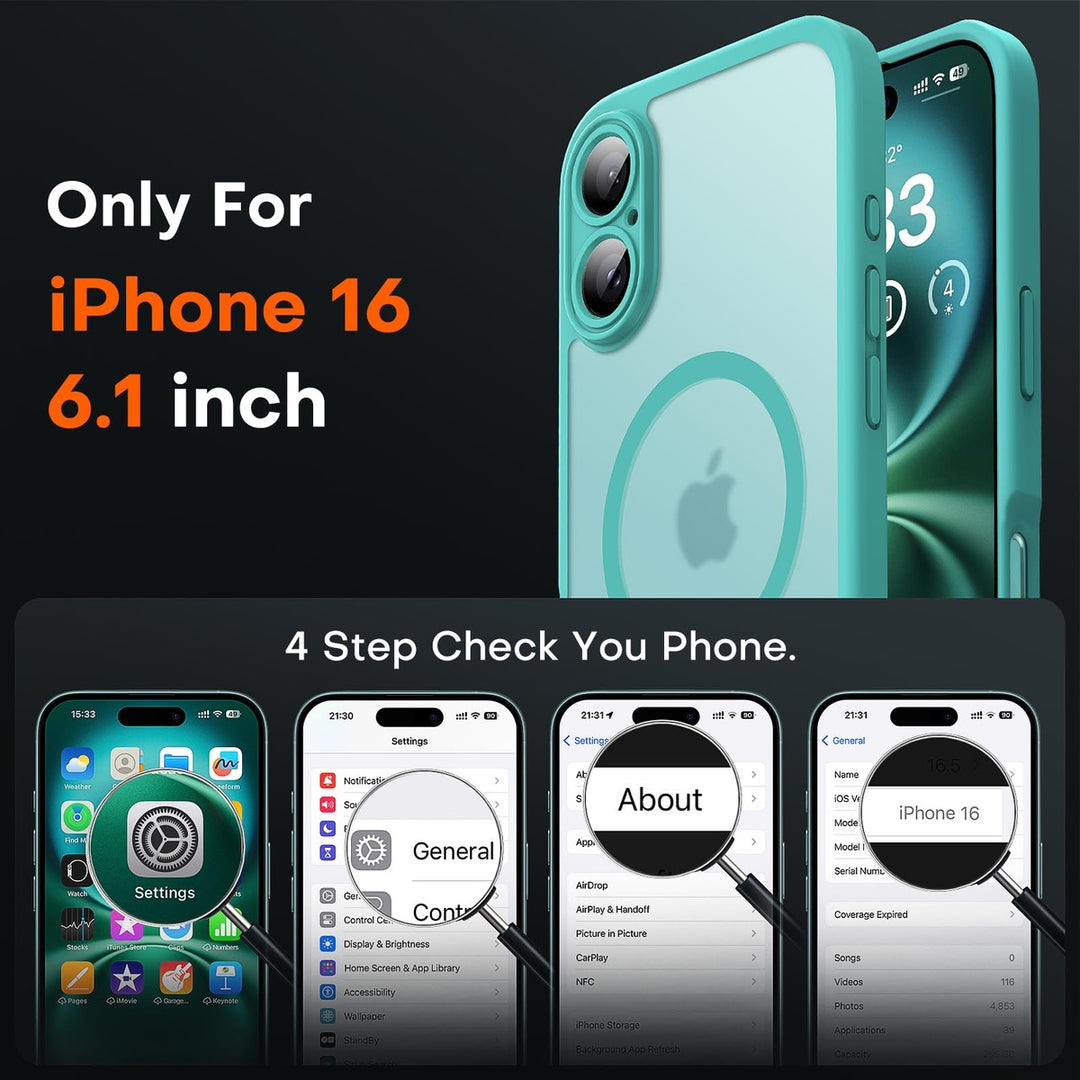 Tocal Pro 3-in-1 MagSafe Case for iPhone 16 Black - DOKUTRONIX