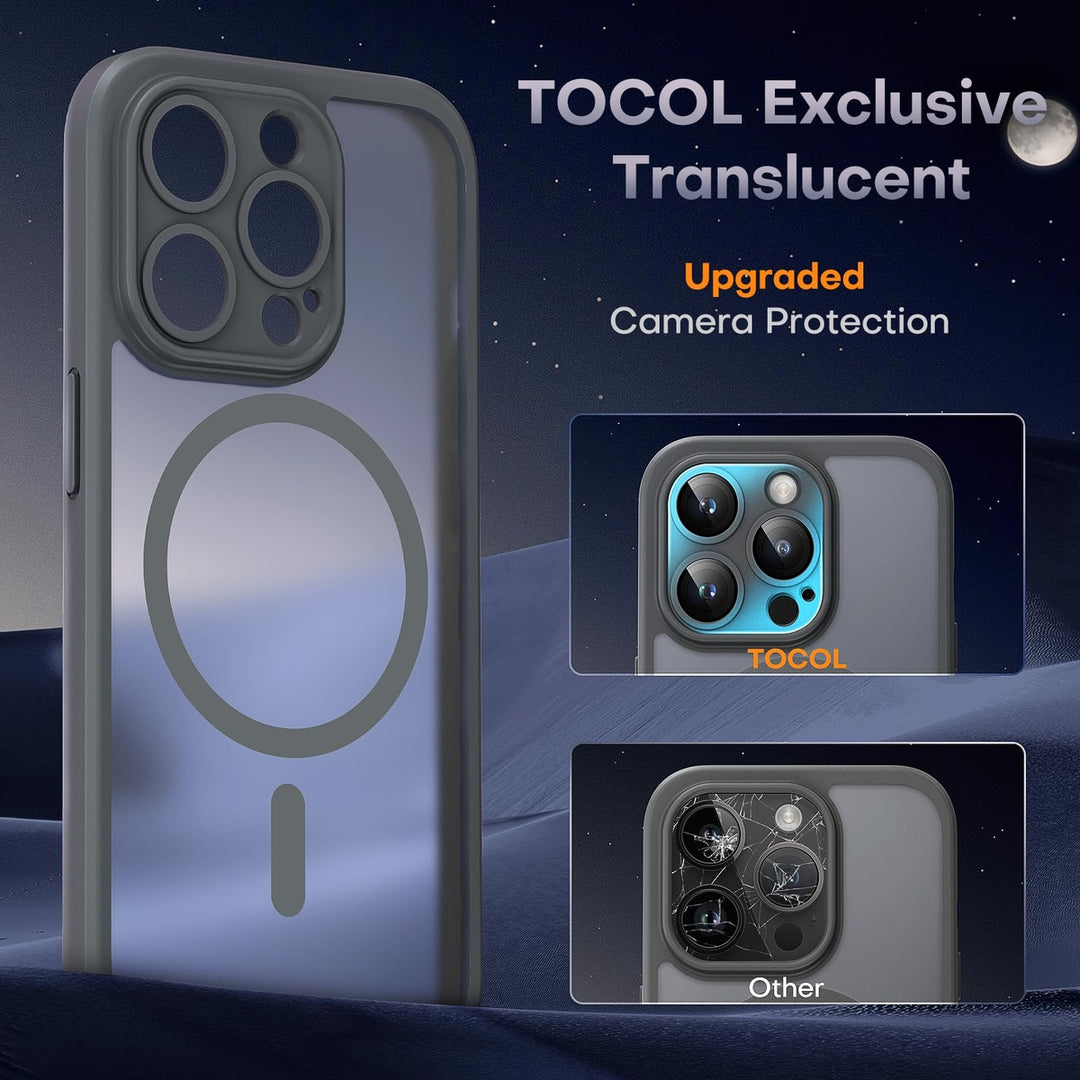 Tocal Pro 3-in-1 MagSafe Case for iPhone 16 Black - DOKUTRONIX