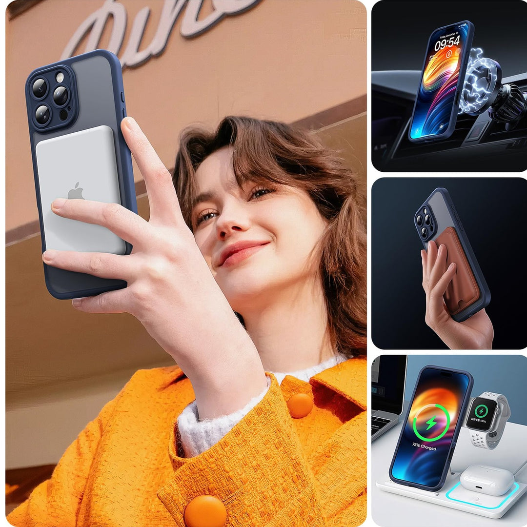 Tocal Pro 3-in-1 MagSafe Case for iPhone 16 Black - DOKUTRONIX