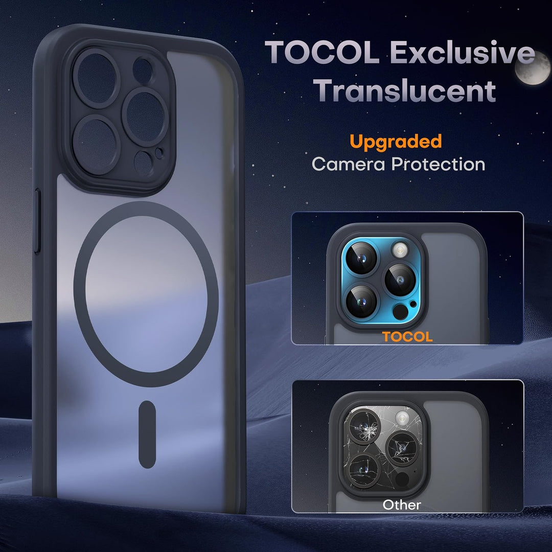 Tocal Pro 3-in-1 MagSafe Case for iPhone 16 Black - DOKUTRONIX