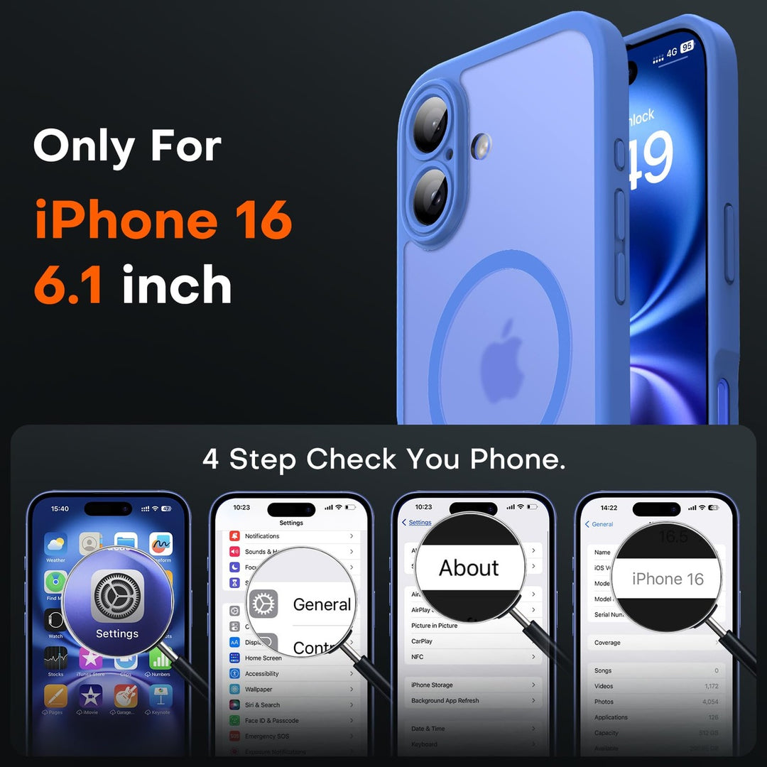 Tocal Pro 3-in-1 MagSafe Case for iPhone 16 Black - DOKUTRONIX