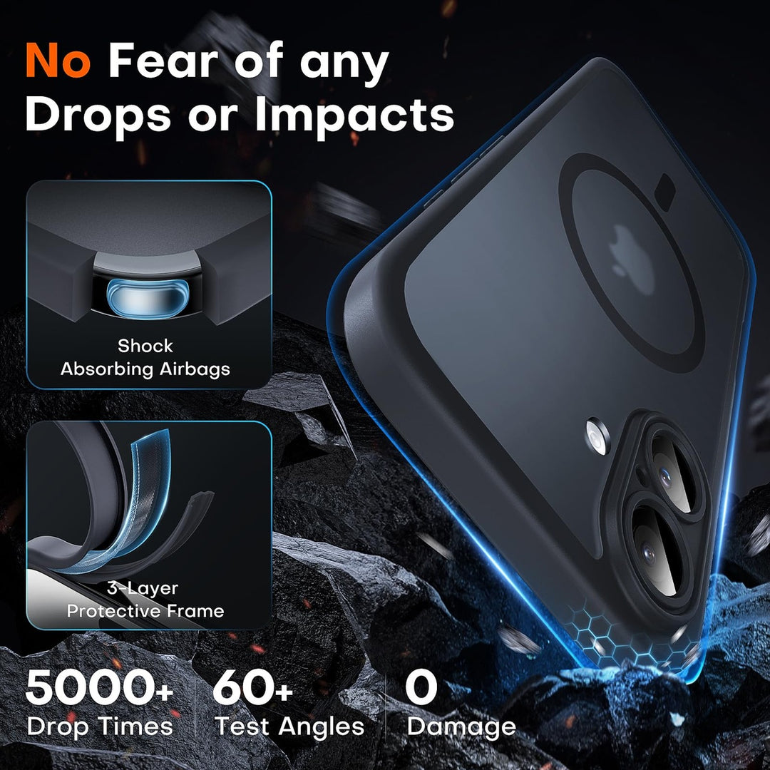 Tocal Pro 3-in-1 MagSafe Case for iPhone 16 Black - DOKUTRONIX