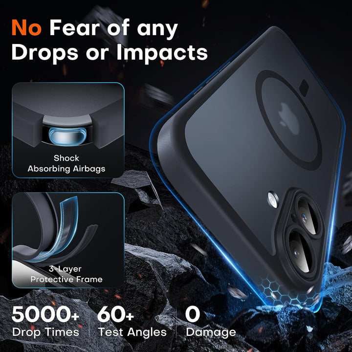 Tocal Pro 3-in-1 MagSafe Case for iPhone 16 Black - DOKUTRONIX