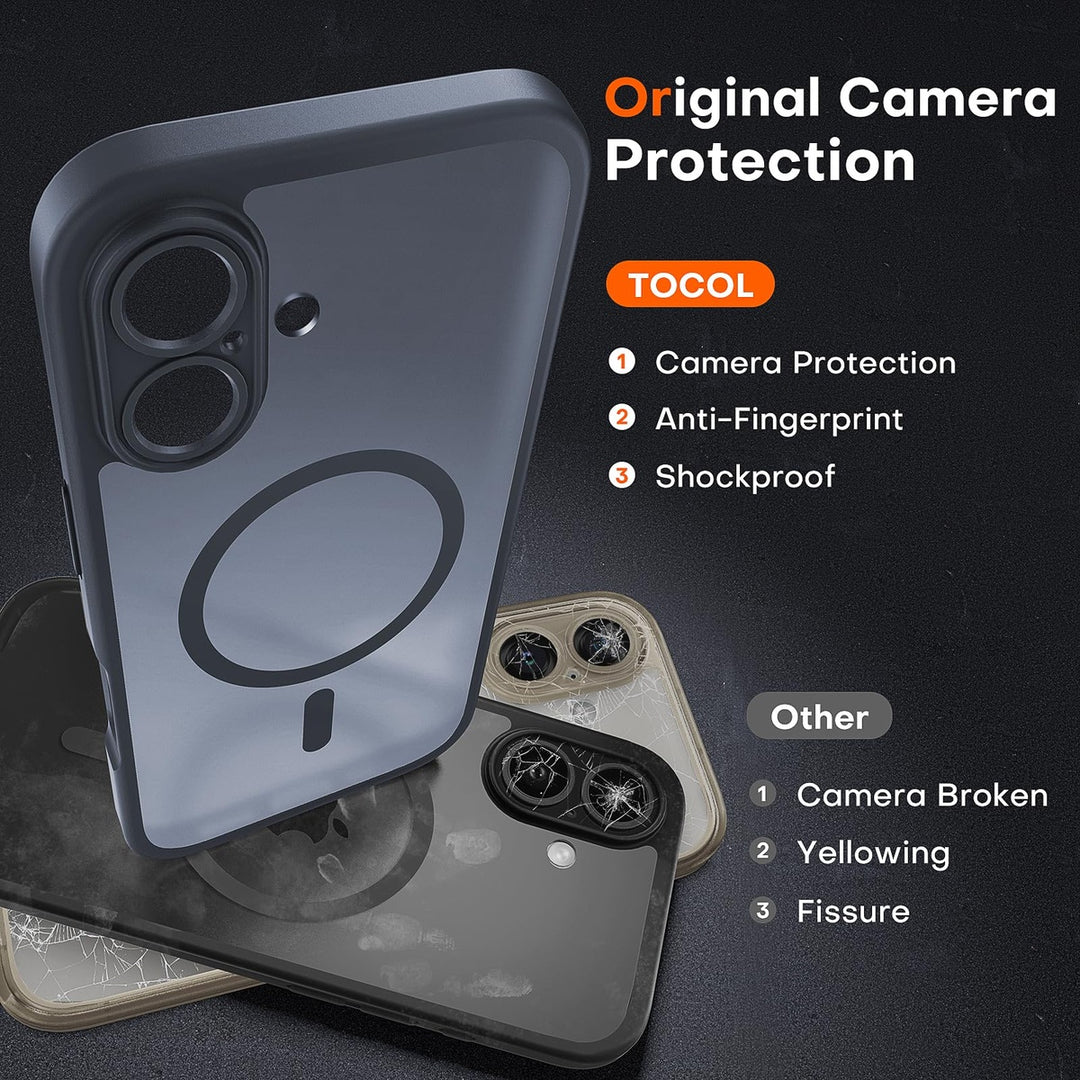 Tocal Pro 3-in-1 MagSafe Case for iPhone 16 Black - DOKUTRONIX