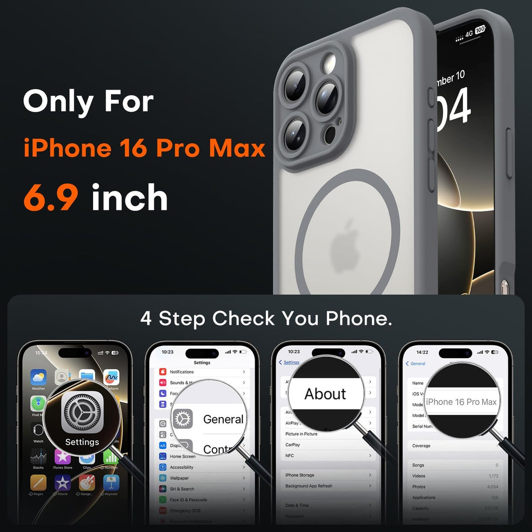 Tocal Pro 3-in-1 MagSafe Case for iPhone 16 Black - DOKUTRONIX