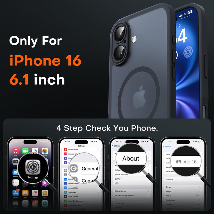 Tocal Pro 3-in-1 MagSafe Case for iPhone 16 Black - DOKUTRONIX