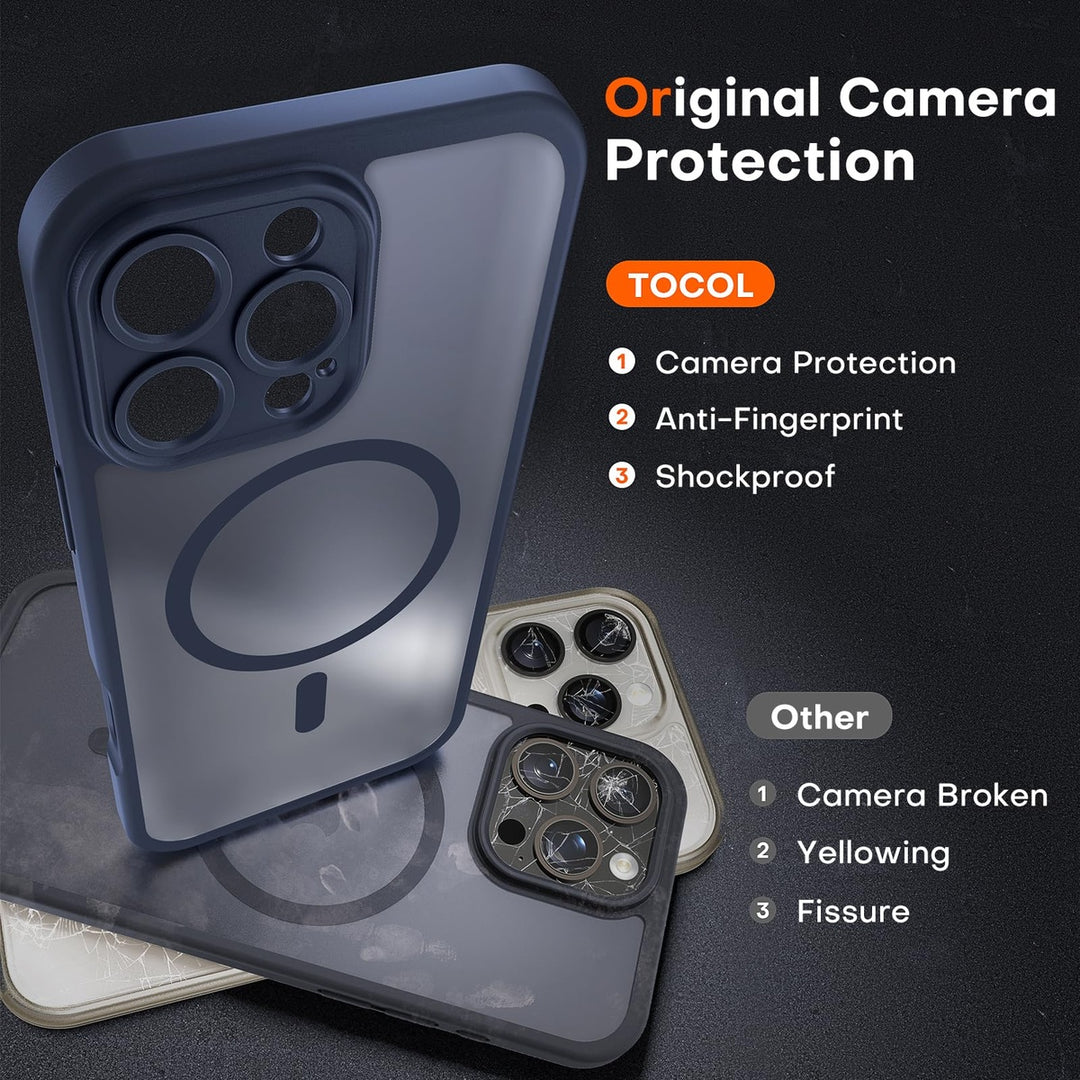 Tocal Pro 3-in-1 MagSafe Case for iPhone 16 Black - DOKUTRONIX