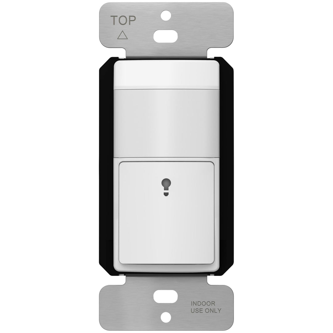 TOPGREENER PIR Motion Sensor Light Switch, Occupancy & Vacancy Motion Sensor Switch, 𝐎𝐩𝐞𝐫𝐚𝐛𝐥𝐞 𝐖𝐢𝐭𝐡𝐨𝐮𝐭 𝐆𝐫𝐨𝐮𝐧𝐝 𝐖𝐢𝐫𝐞, No Neutral Wire, Single Pole, TDOS5-HL-W-2PCS, White - DOKUTRONIX