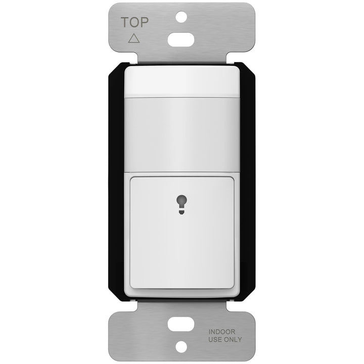 TOPGREENER PIR Motion Sensor Light Switch, Occupancy & Vacancy Motion Sensor Switch, 𝐎𝐩𝐞𝐫𝐚𝐛𝐥𝐞 𝐖𝐢𝐭𝐡𝐨𝐮𝐭 𝐆𝐫𝐨𝐮𝐧𝐝 𝐖𝐢𝐫𝐞, No Neutral Wire, Single Pole, TDOS5-HL-W-2PCS, White - DOKUTRONIX