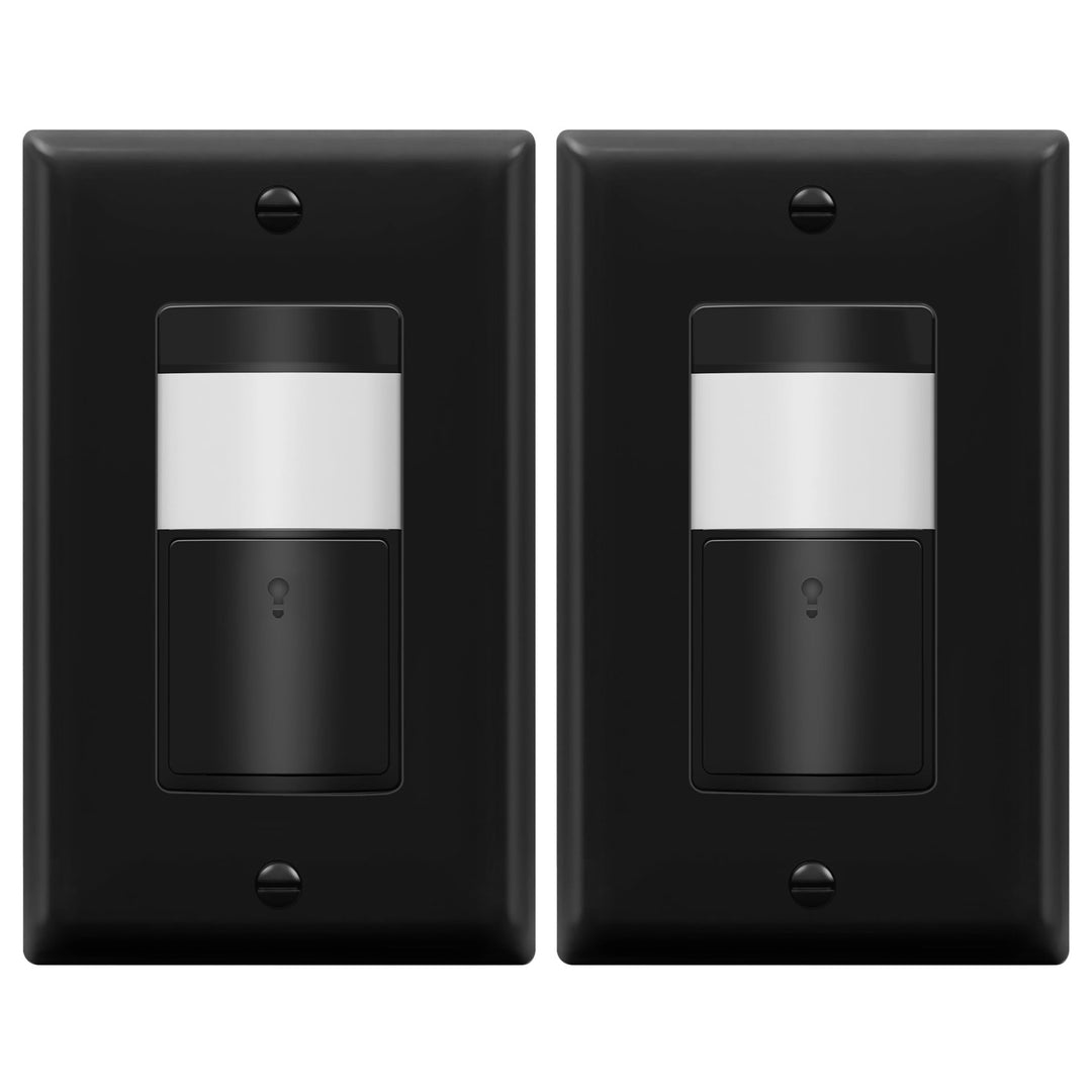 TOPGREENER PIR Motion Sensor Light Switch, Occupancy & Vacancy Motion Sensor Switch, 𝐎𝐩𝐞𝐫𝐚𝐛𝐥𝐞 𝐖𝐢𝐭𝐡𝐨𝐮𝐭 𝐆𝐫𝐨𝐮𝐧𝐝 𝐖𝐢𝐫𝐞, No Neutral Wire, Single Pole, TDOS5-HL-W-2PCS, White - DOKUTRONIX