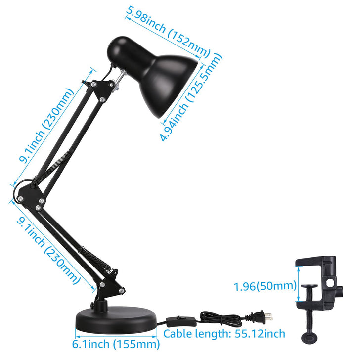 Adjustable Clamp Desk Lamp - TORCHSTAR Gooseneck - DOKUTRONIX