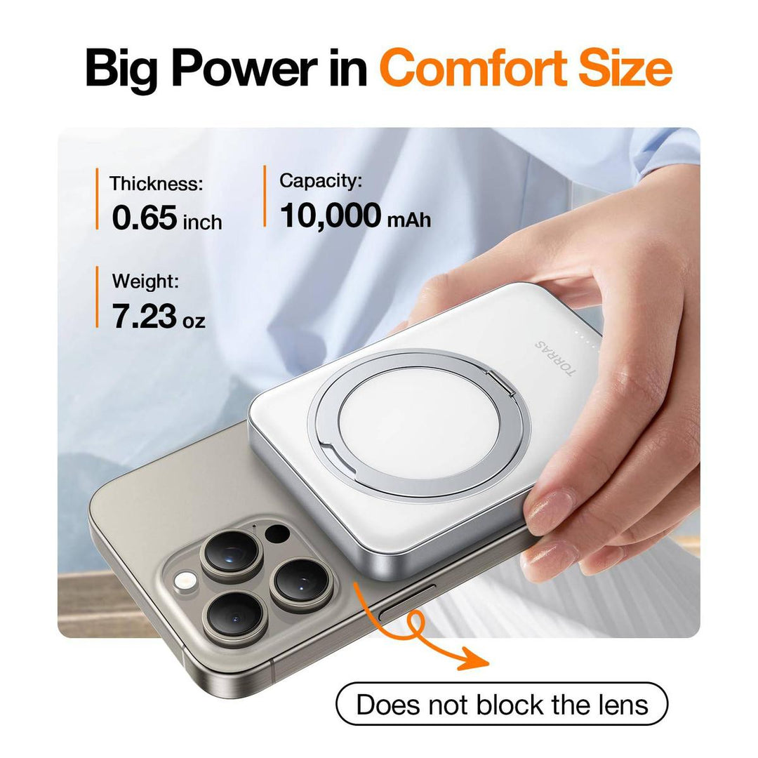 TORRAS SlimMag 5000mAh Wireless Power Bank & Stand - DOKUTRONIX