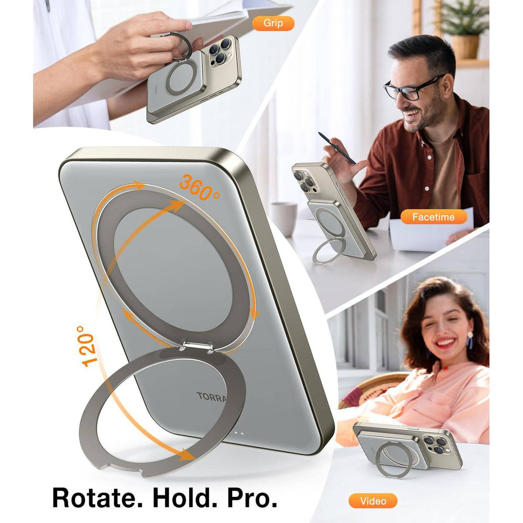 TORRAS SlimMag 5000mAh Wireless Power Bank & Stand - DOKUTRONIX