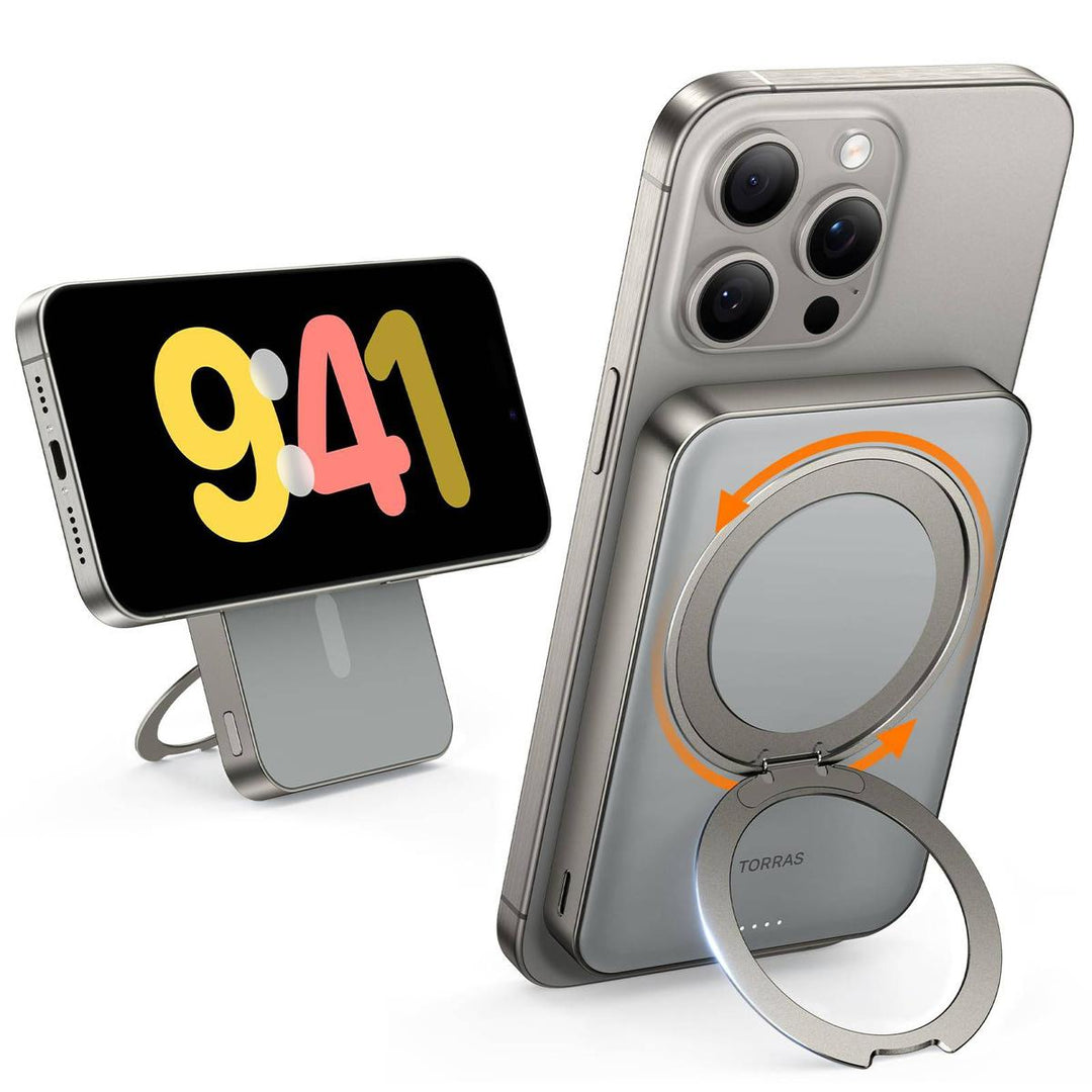 TORRAS SlimMag 5000mAh Wireless Power Bank & Stand - DOKUTRONIX
