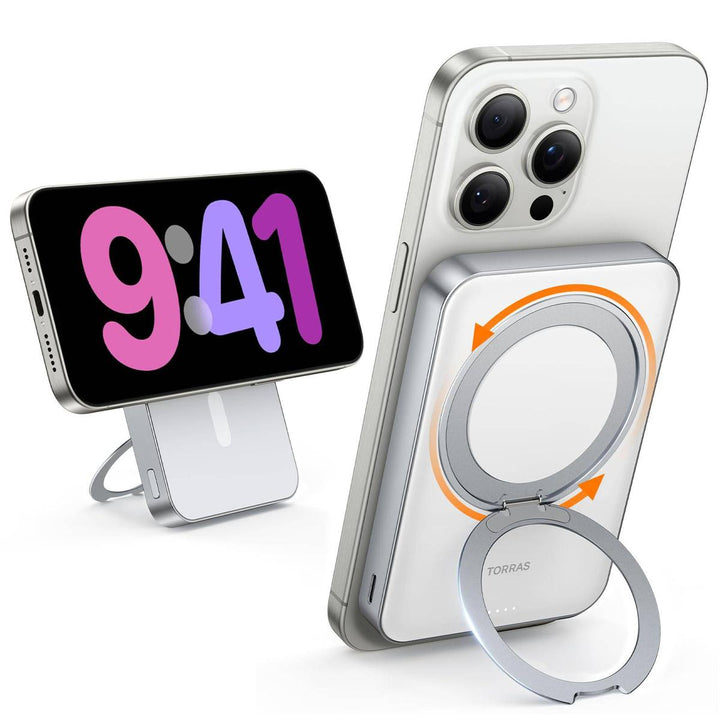 TORRAS SlimMag 5000mAh Wireless Power Bank & Stand - DOKUTRONIX