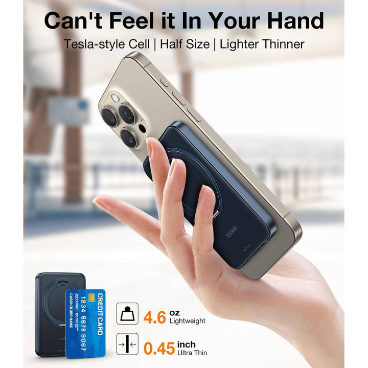 TORRAS SlimMag 5000mAh Wireless Power Bank & Stand - DOKUTRONIX