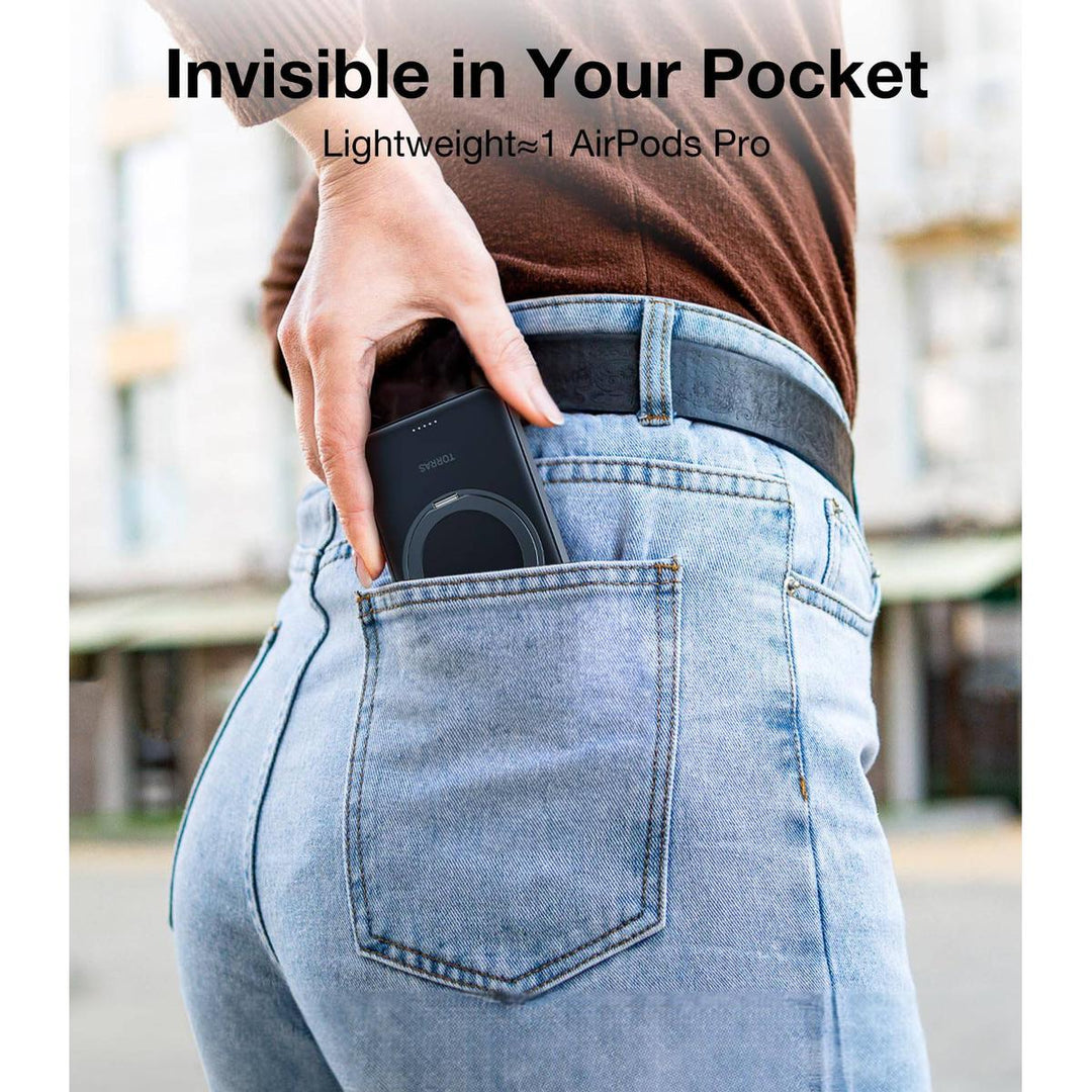 TORRAS SlimMag 5000mAh Wireless Power Bank & Stand - DOKUTRONIX