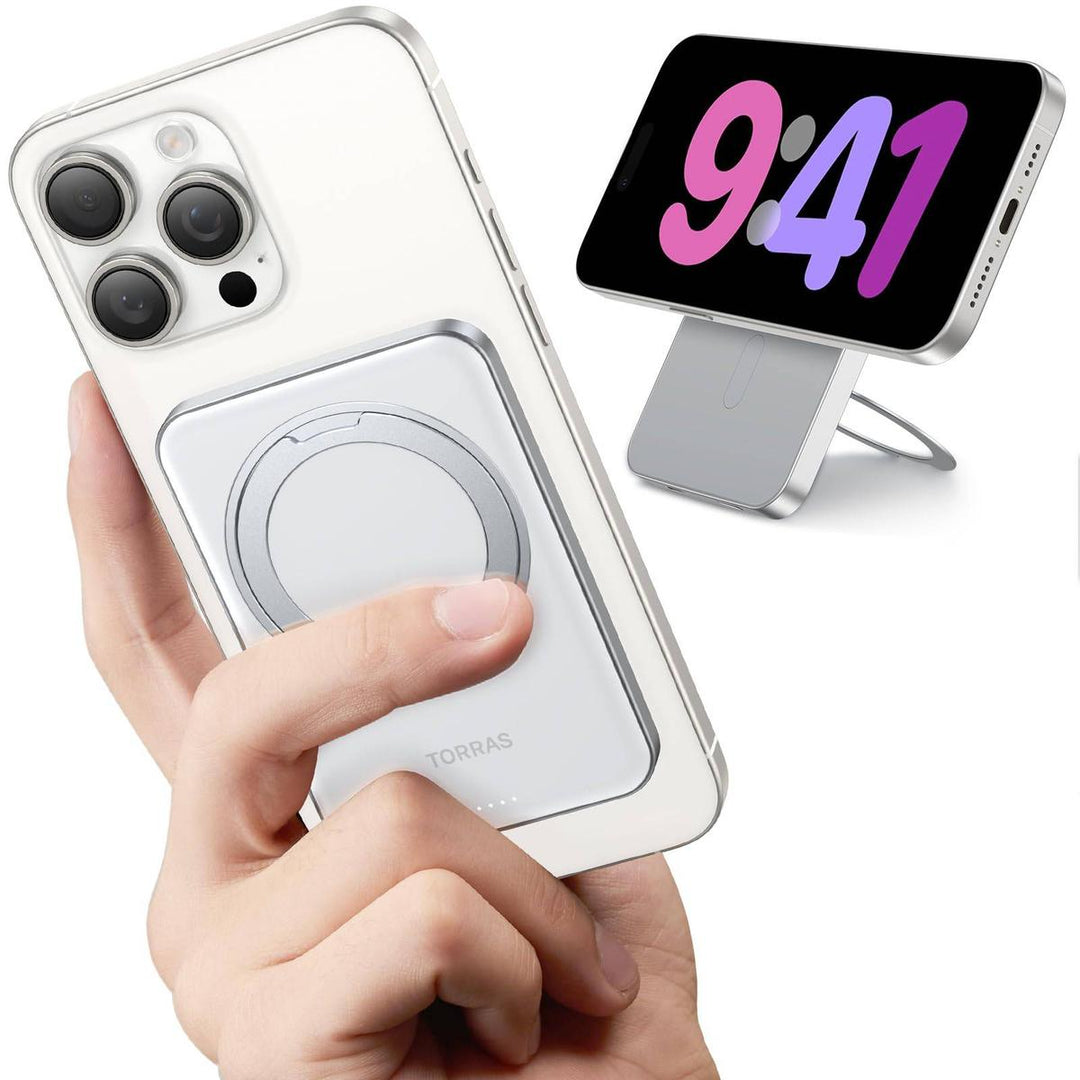 TORRAS SlimMag 5000mAh Wireless Power Bank & Stand - DOKUTRONIX