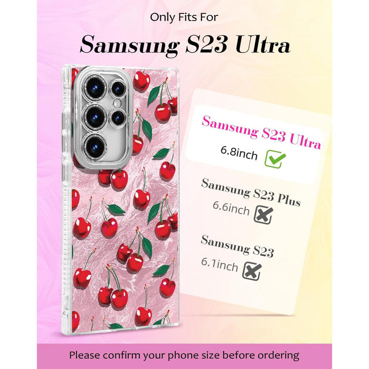 Galaxy Glitter Cherry Case & Lens Protector - DOKUTRONIX